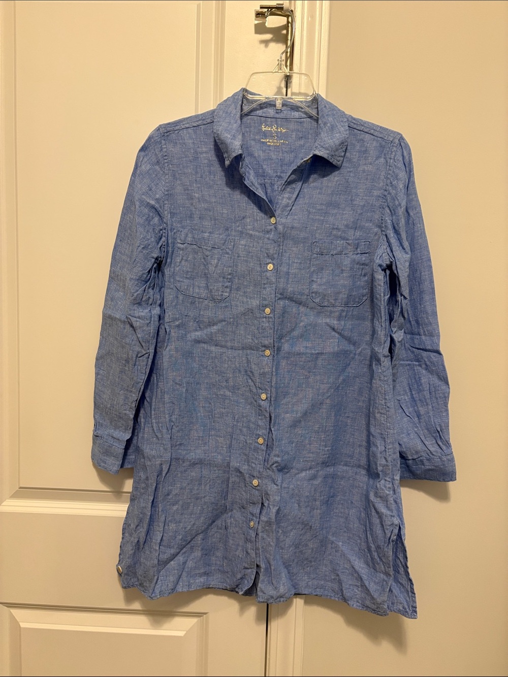 Lilly Pulitzer Blue Button-Up Tunic